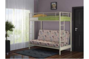 Двухъярусная кровать с диваном Мадлен слоновая кость