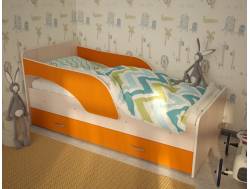 Кровать детская Кроха-2 Максимка оранжевый