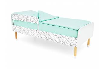 Кровать Stumpa Классика с бортиком рисунок Кубики