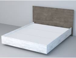 Кровать Эго арт. 031-М1 1400 бетон светлый/камень темный