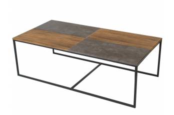 Стол журнальный Фьюжн Дуб американский/серый бетон