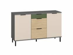 Комод 16.234.02 Марвэл Темно-серый-Сатин, Плэйн