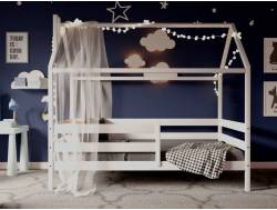 Кроватка-Домик белый 80х190 см