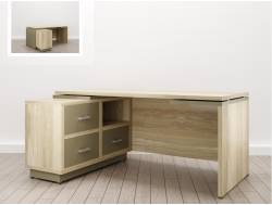 Стол для руководителя Дизайн Левый (Е-6) Eclectic eco Дуб рокпайл-Мокко