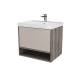 Тумба Рица 80 подвесная 1 ящик, ниша раковина Комфорт 80 cерый/керамика