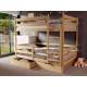 Двухъярусная кровать без крыши без покраски 80х190 см с ящиками