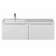 Тумба с раковиной Uperwood Tanos 120 см подвесная левая белый