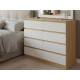 Комод 1200 8 ящиков сонома/белый