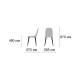 Стул Диор серый/черный - 4 шт