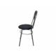 Стул №1 ДХ-7 с мягкой спинкой обивка черный