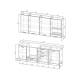 Кухонный гарнитур Крафт 2200 (верх 950 мм)