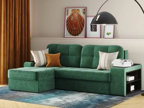 Диван-кровать угловой Дубай Ультра форест