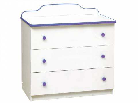 Комод с тремя ящиками Радуга фиолетовый