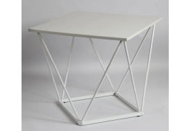 Стол журнальный Кристи Белый/белый глянец