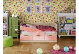 Кровать Бабочки Розовый металлик