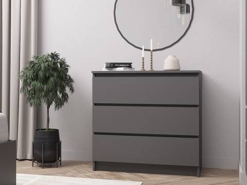 Комод Мори МК800.1/3 с 3 ящиками Графит