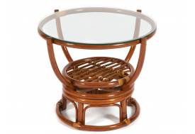 Столик журнальный со стеклом Benoa 5005 Pecan