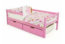 Кровать-тахта Svogen с ящиками и бортиком лаванда