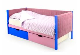 Кровать-тахта мягкая Svogen с ящиками синий-лаванда