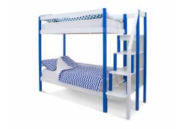 Двухъярусная кровать Svogen сине-белый