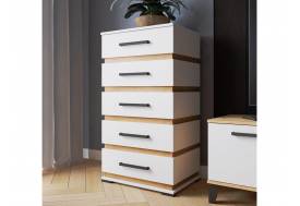 Комод КМ-1 белый/дуб крафт золотой