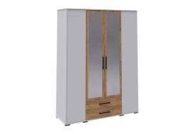 Шкаф четырехдверный Соната белый/дуб крафт золотой