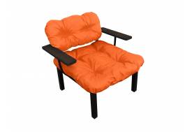 Кресло Дачное оранжевая подушка