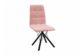 Стул Леон паутинка пудровый, чёрные ножки
