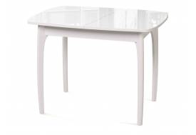 Стол Dikline М40 белый/стекло белое
