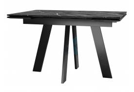 Стол SKM 120 керамика черный мрамор/подстолье черное