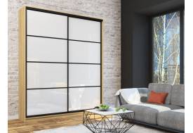 Шкаф-купе Лофт Шк20-47 2000 глубина 470 фасад МДФ белый глянец 3г