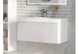 Тумба с раковиной Edge 80 подвесной белый