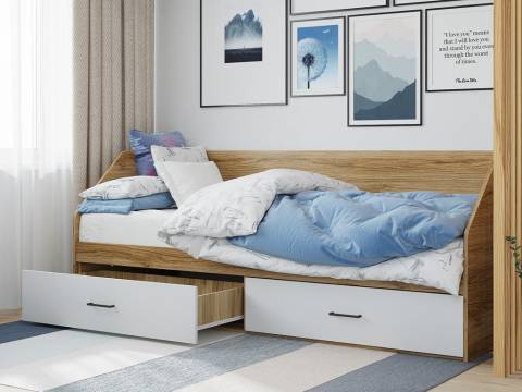 Кровать 800 2 ящика Лайт ЛДСП