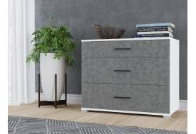 Комод Victor Белый-Бетон