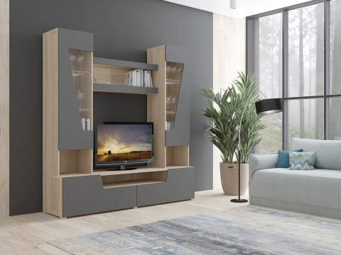 Стенка Анталия 2 Графит софт