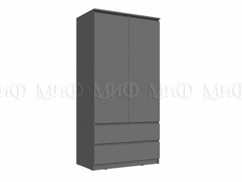 Шкаф 2-х створчатый комбинированный Челси Графит