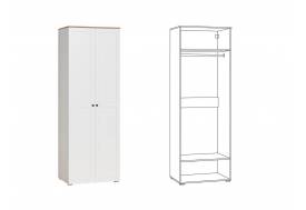 Шкаф 13.224 Остин Белый шагрень