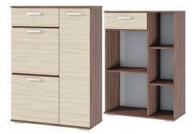 Тумба высокая Ника ТВ800 Ясень Шимо темный-светлый