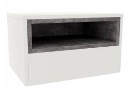 Тумба прикроватная Лотос подвесная TB01 Бетон серый