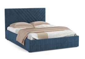 Кровать Гамма 1600 с основанием велюр тенерифе океан