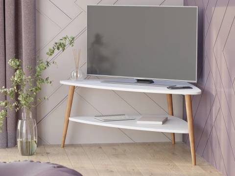 Стол журнальный угловой Белый снег 6-09029