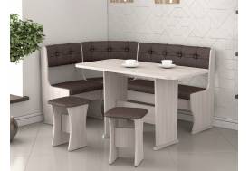 Кухонный уголок Ника-1 Люкс ясень шимо светлый-коричневый