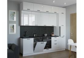 Кухонный гарнитур арт 17 Белый глянец 3000 мм