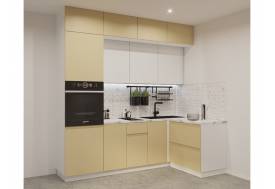 Кухонный гарнитур арт 20 Лайн Стамбул Тальк 2400х1400 мм