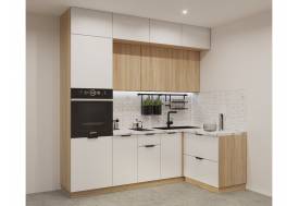 Кухонный гарнитур арт 7 Фаска Тальк Дуб сонома 2300х1200 мм