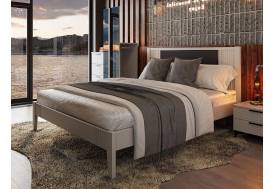 Кровать Бетти 1400 Белый/Велюр тёмный