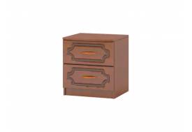 Тумба прикроватная 2 ящика Лак Орех