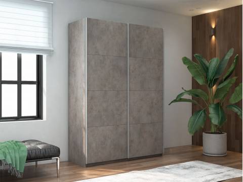 Шкаф-купе Прайм 2-х дверный 1600 два ДСП Бетон