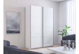 Шкаф-купе Прайм 2-х дверный 1200 ДСП/Стекло Белое Белый Снег