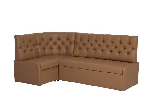 Кухонный уголок КУ 21 с коробом для хранения экокожа Линкольн 006